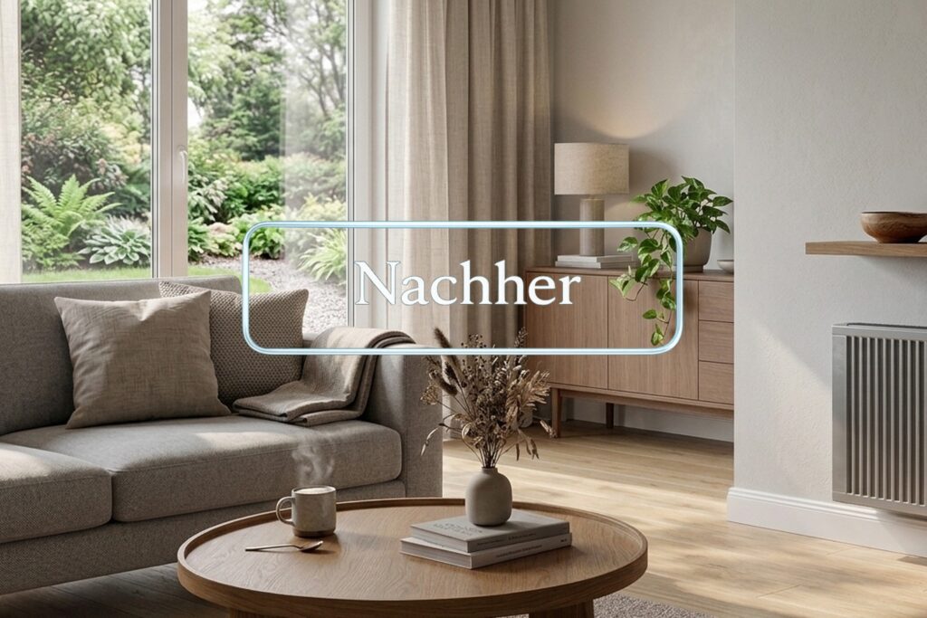 Nachher-Bild nach dem Austausch einer alten Nachtspeicherheizung durch moderne Heiztechnik
